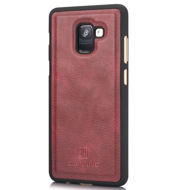 DG.MING for Galaxy A8 (2018) Crazy Horse Texture Horizontal Flip Detachable Magnetic Protective Case with Holder & Card Slots & Wallet