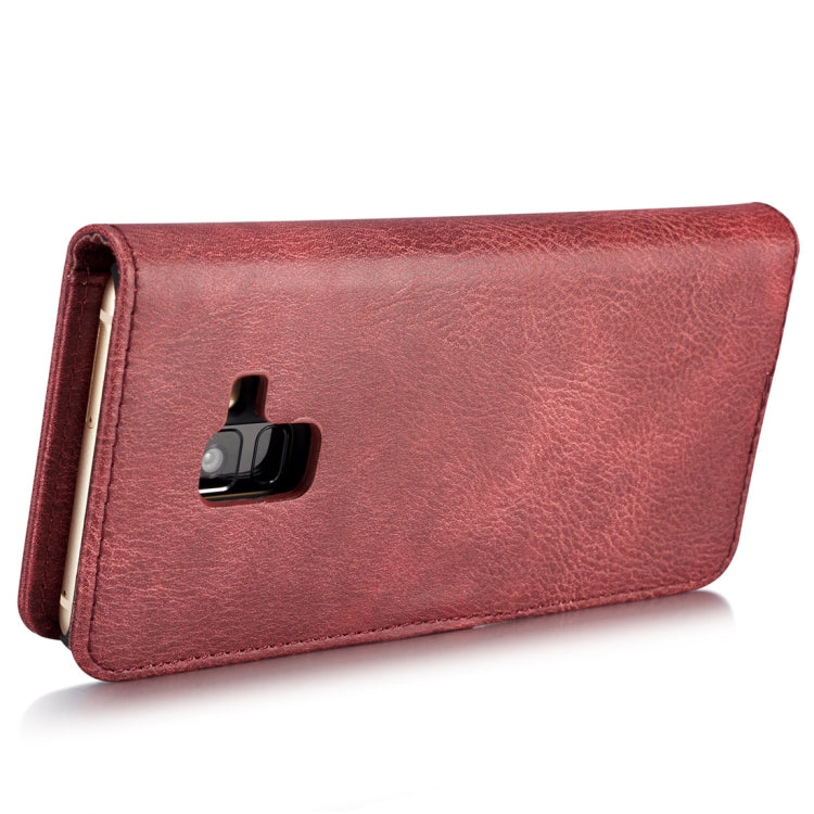 DG.MING for Galaxy A8 (2018) Crazy Horse Texture Horizontal Flip Detachable Magnetic Protective Case with Holder & Card Slots & Wallet