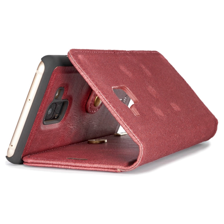 DG.MING for Galaxy A8 (2018) Crazy Horse Texture Horizontal Flip Detachable Magnetic Protective Case with Holder & Card Slots & Wallet