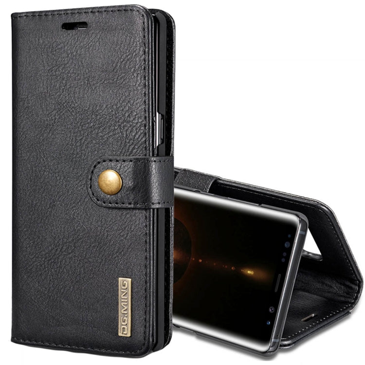 DG.MING for Galaxy Note 8 Crazy Horse Texture Horizontal Flip Detachable Magnetic Protective Case with Holder & Card Slots & Wallet