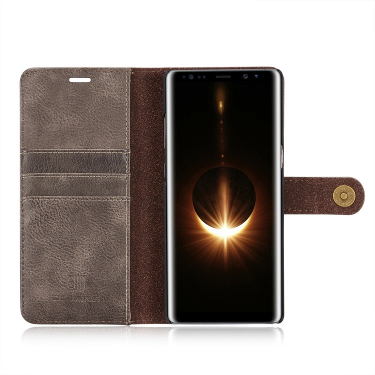 DG.MING for Galaxy Note 8 Crazy Horse Texture Horizontal Flip Detachable Magnetic Protective Case with Holder & Card Slots & Wallet