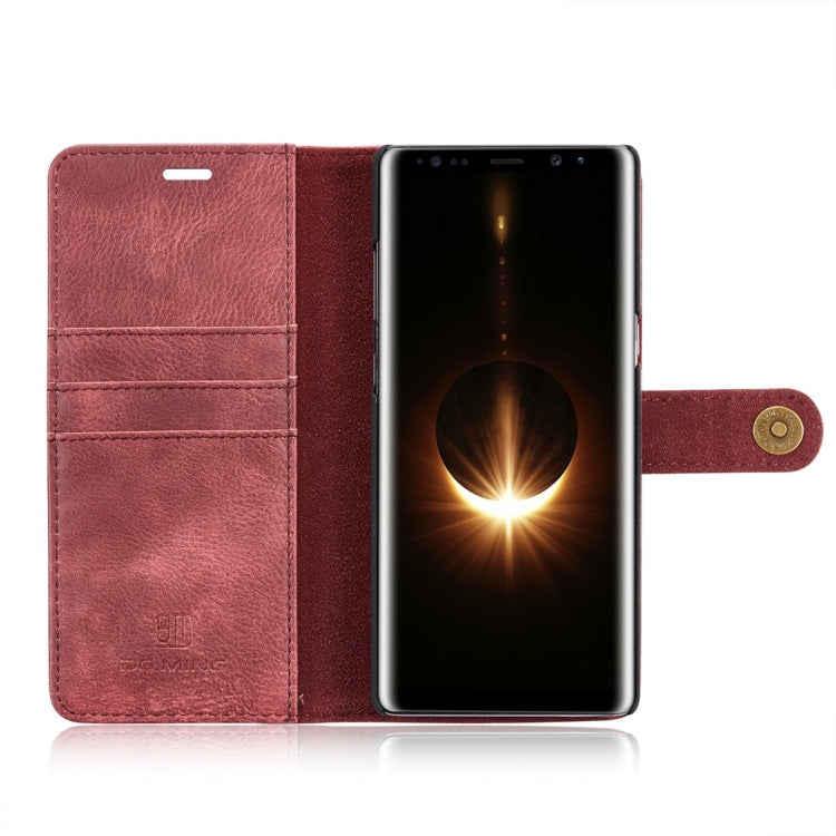 DG.MING for Galaxy Note 8 Crazy Horse Texture Horizontal Flip Detachable Magnetic Protective Case with Holder & Card Slots & Wallet