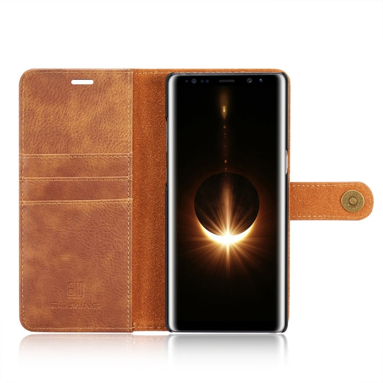 DG.MING for Galaxy Note 8 Crazy Horse Texture Horizontal Flip Detachable Magnetic Protective Case with Holder & Card Slots & Wallet