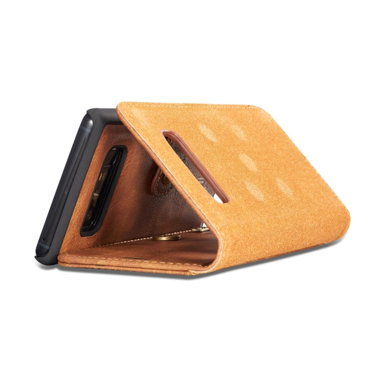 DG.MING for Galaxy Note 8 Crazy Horse Texture Horizontal Flip Detachable Magnetic Protective Case with Holder & Card Slots & Wallet