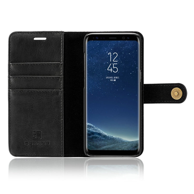 DG.MING for Galaxy S8 Crazy Horse Texture Horizontal Flip Detachable Magnetic Protective Case with Holder & Card Slots & Wallet