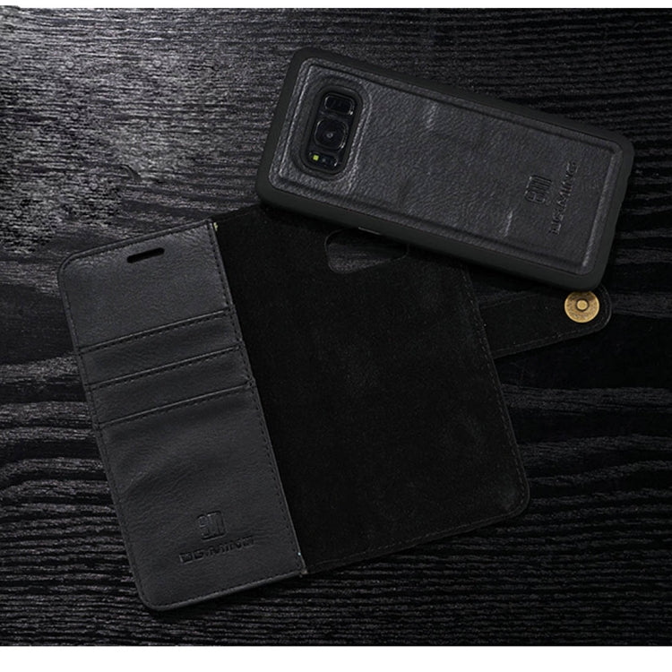DG.MING for Galaxy S8 Crazy Horse Texture Horizontal Flip Detachable Magnetic Protective Case with Holder & Card Slots & Wallet