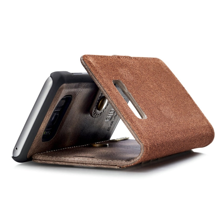 DG.MING for Galaxy S8 Crazy Horse Texture Horizontal Flip Detachable Magnetic Protective Case with Holder & Card Slots & Wallet
