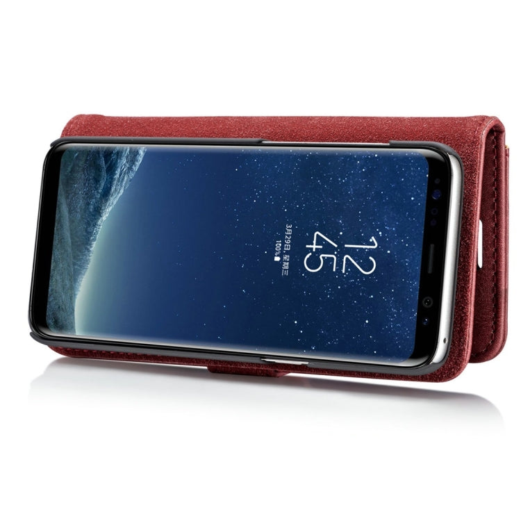 DG.MING for Galaxy S8 Crazy Horse Texture Horizontal Flip Detachable Magnetic Protective Case with Holder & Card Slots & Wallet