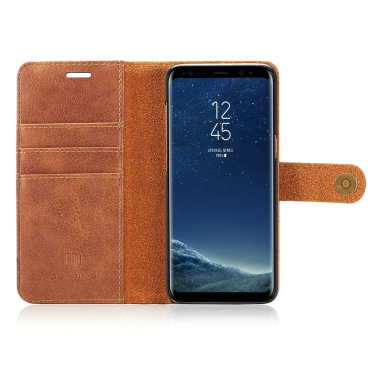 DG.MING for Galaxy S8 Crazy Horse Texture Horizontal Flip Detachable Magnetic Protective Case with Holder & Card Slots & Wallet