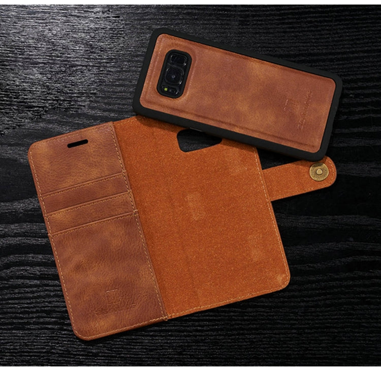 DG.MING for Galaxy S8 Crazy Horse Texture Horizontal Flip Detachable Magnetic Protective Case with Holder & Card Slots & Wallet