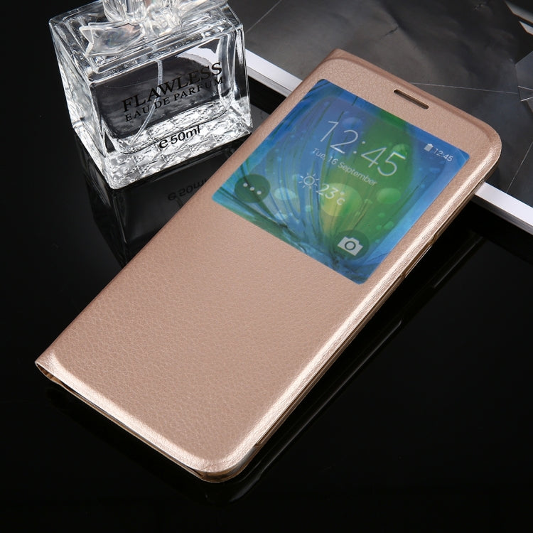 For Galaxy S8 Litchi Texture Horizontal Flip Leather Case with Call Display ID