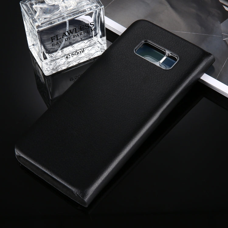 For Galaxy S8 + / G955 Litchi Texture Horizontal Flip Leather Case with Call Display ID