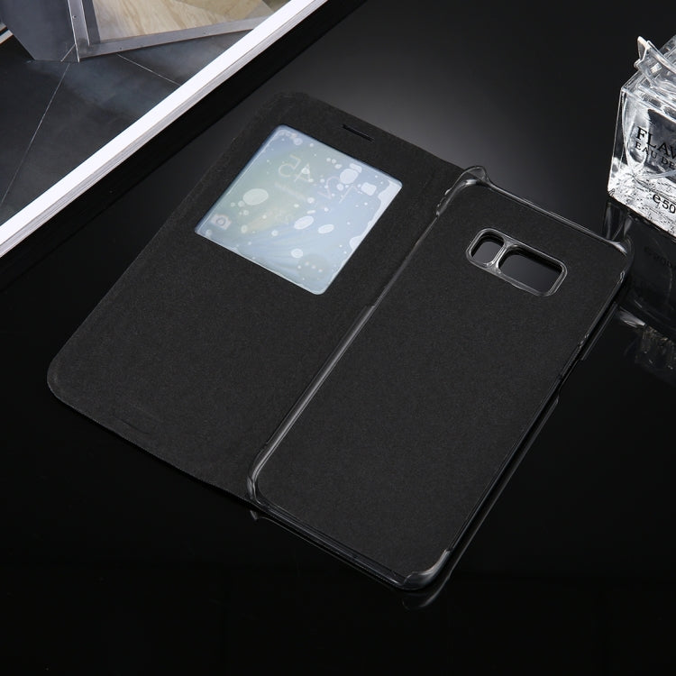 For Galaxy S8 + / G955 Litchi Texture Horizontal Flip Leather Case with Call Display ID
