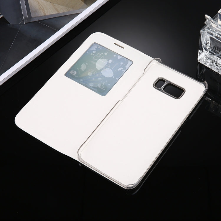 For Galaxy S8 + / G955 Litchi Texture Horizontal Flip Leather Case with Call Display ID