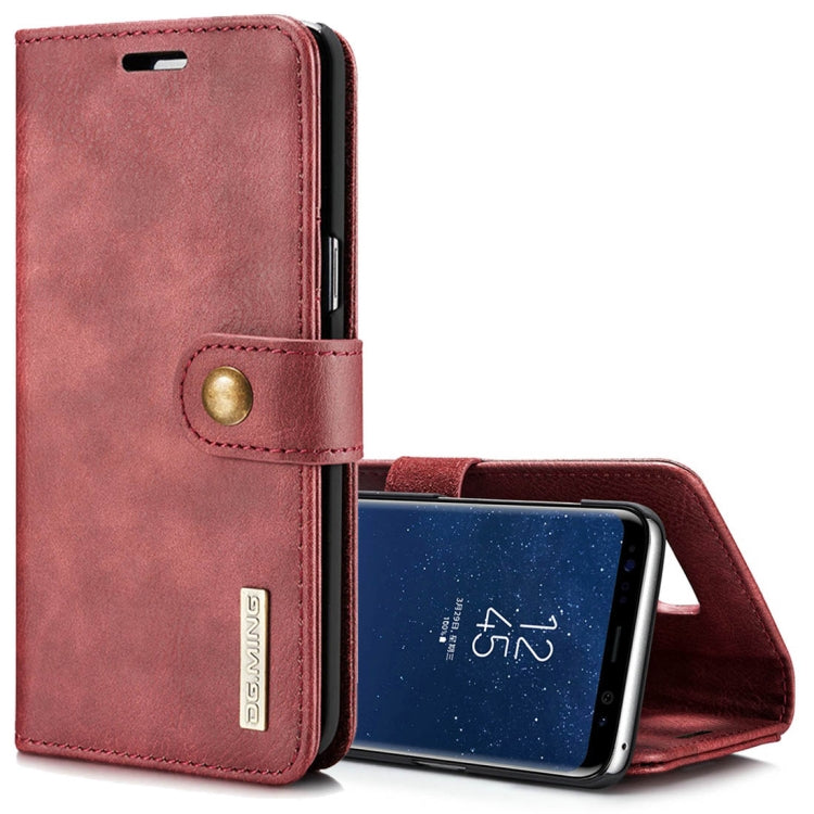 DG.MING for Galaxy S8+ / G955 Crazy Horse Texture Horizontal Flip Detachable Magnetic Protective Case with Holder & Card Slots & Wallet