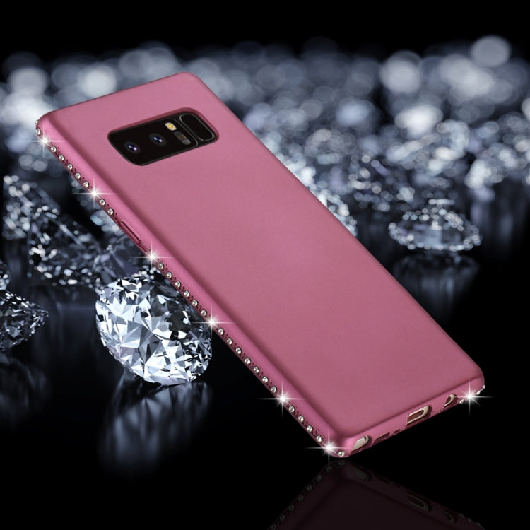 For Galaxy Note 8 Crystal Decor Sides Frosted Soft TPU Protective Back Case