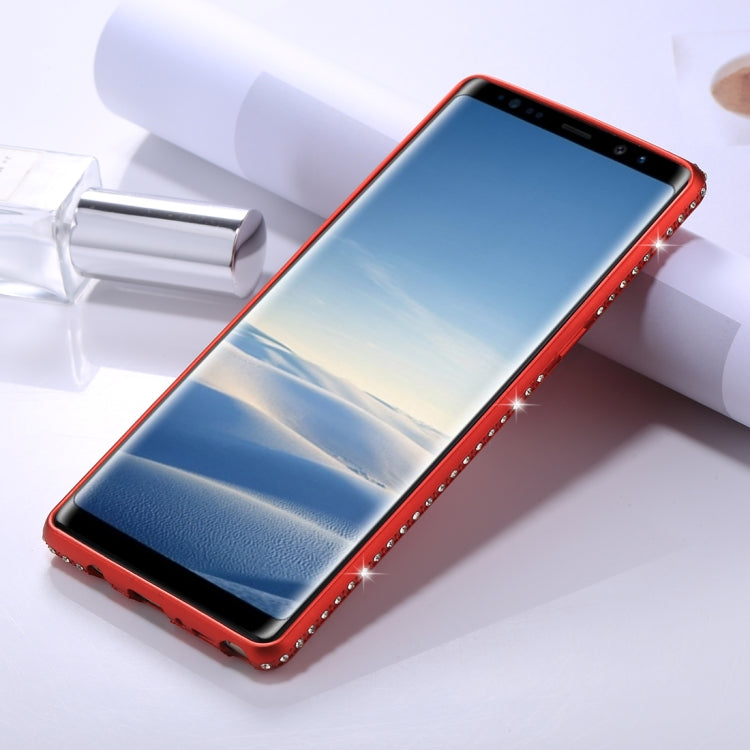 For Galaxy Note 8 Crystal Decor Sides Frosted Soft TPU Protective Back Case