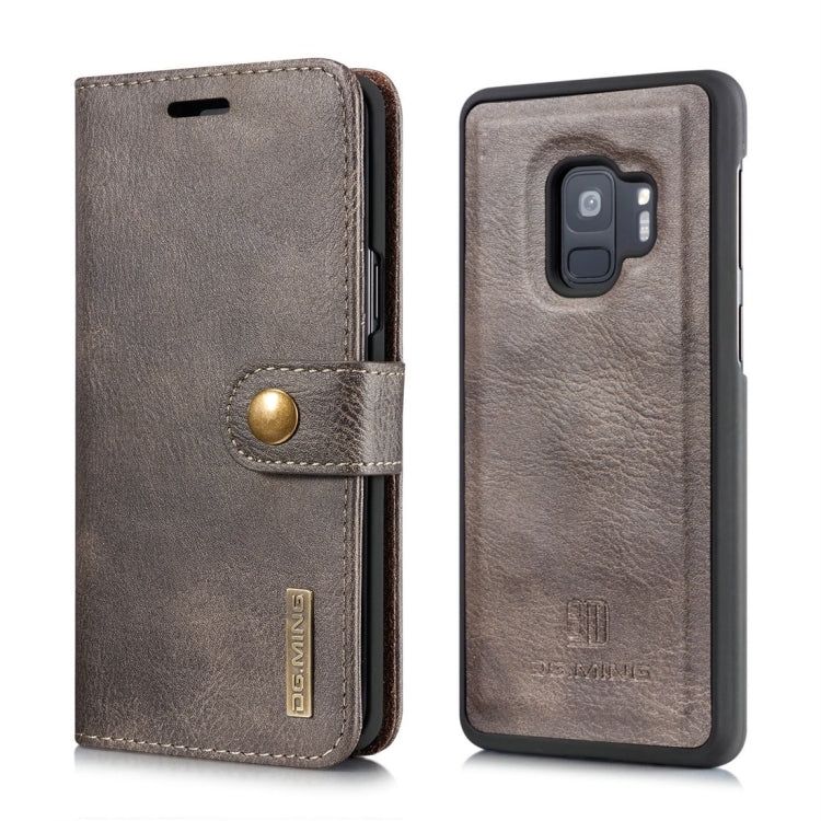 DG.MING for Galaxy S9 Crazy Horse Texture Horizontal Flip Detachable Magnetic Protective Case with Holder & Card Slots & Wallet