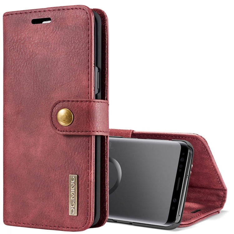 DG.MING for Galaxy S9 Crazy Horse Texture Horizontal Flip Detachable Magnetic Protective Case with Holder & Card Slots & Wallet