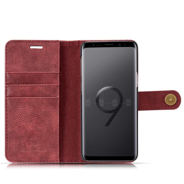 DG.MING for Galaxy S9 Crazy Horse Texture Horizontal Flip Detachable Magnetic Protective Case with Holder & Card Slots & Wallet