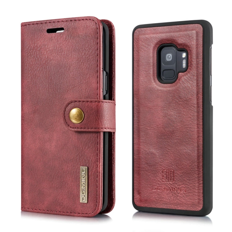 DG.MING for Galaxy S9 Crazy Horse Texture Horizontal Flip Detachable Magnetic Protective Case with Holder & Card Slots & Wallet