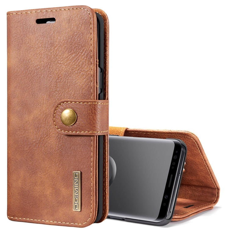 DG.MING for Galaxy S9 Crazy Horse Texture Horizontal Flip Detachable Magnetic Protective Case with Holder & Card Slots & Wallet