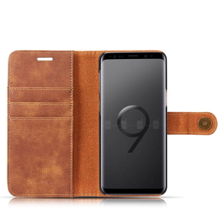 DG.MING for Galaxy S9 Crazy Horse Texture Horizontal Flip Detachable Magnetic Protective Case with Holder & Card Slots & Wallet