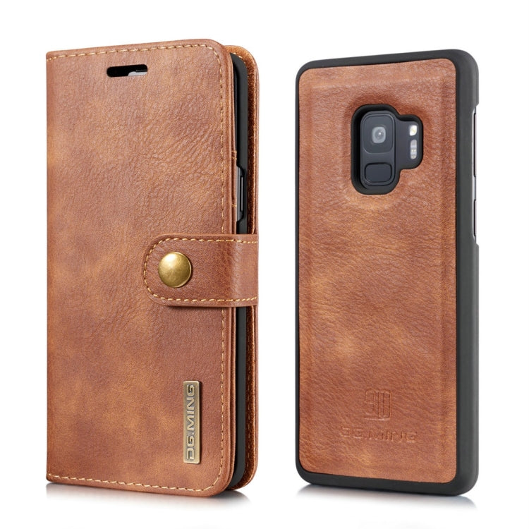 DG.MING for Galaxy S9 Crazy Horse Texture Horizontal Flip Detachable Magnetic Protective Case with Holder & Card Slots & Wallet