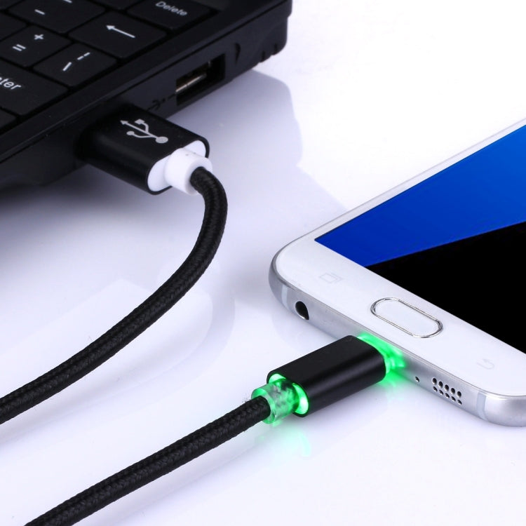 1.2M Woven Style Micro USB to USB 2.0 Data Sync Cable with Double LED Indicator Light for Samsung, HTC, Sony, Huawei, Xiaomi(Black)
