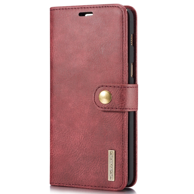 DG.MING for Galaxy A8+ (2018) Crazy Horse Texture Horizontal Flip Detachable Magnetic Protective Case with Holder & Card Slots & Wallet