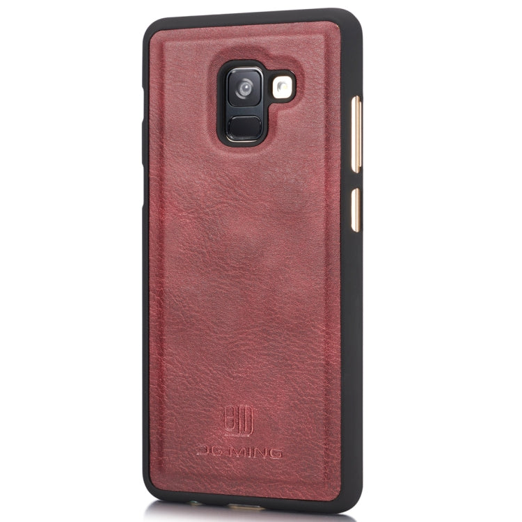 DG.MING for Galaxy A8+ (2018) Crazy Horse Texture Horizontal Flip Detachable Magnetic Protective Case with Holder & Card Slots & Wallet