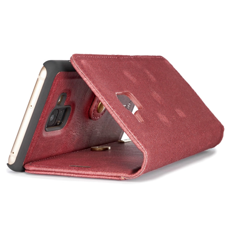 DG.MING for Galaxy A8+ (2018) Crazy Horse Texture Horizontal Flip Detachable Magnetic Protective Case with Holder & Card Slots & Wallet