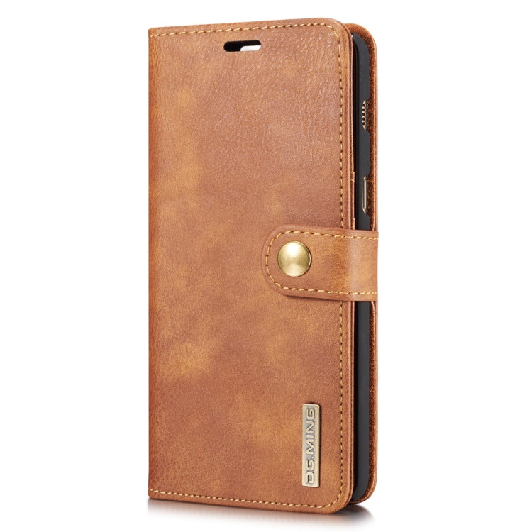 DG.MING for Galaxy A8+ (2018) Crazy Horse Texture Horizontal Flip Detachable Magnetic Protective Case with Holder & Card Slots & Wallet