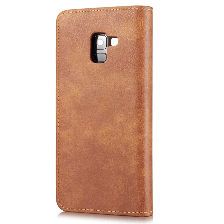 DG.MING for Galaxy A8+ (2018) Crazy Horse Texture Horizontal Flip Detachable Magnetic Protective Case with Holder & Card Slots & Wallet