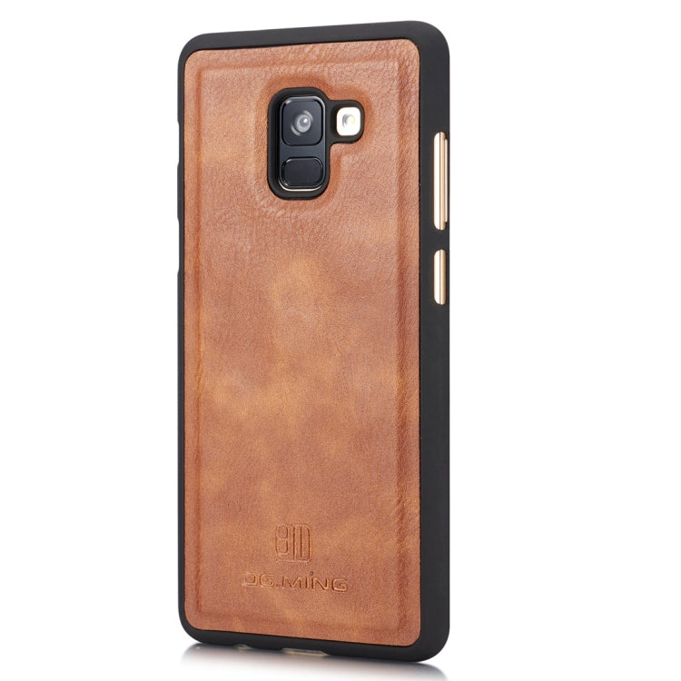 DG.MING for Galaxy A8+ (2018) Crazy Horse Texture Horizontal Flip Detachable Magnetic Protective Case with Holder & Card Slots & Wallet