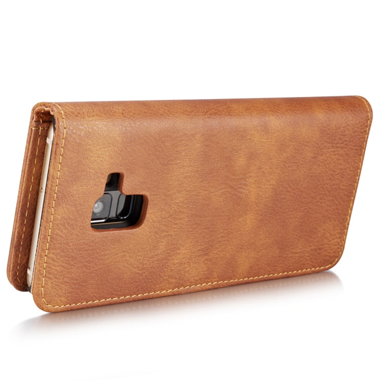 DG.MING for Galaxy A8+ (2018) Crazy Horse Texture Horizontal Flip Detachable Magnetic Protective Case with Holder & Card Slots & Wallet