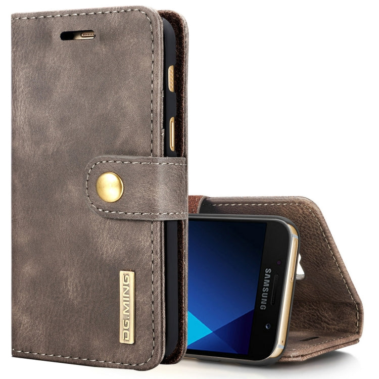 DG.MING for Galaxy A3 (2017) / A320 Crazy Horse Texture Horizontal Flip Detachable Magnetic Protective Case with Holder & Card Slots & Wallet