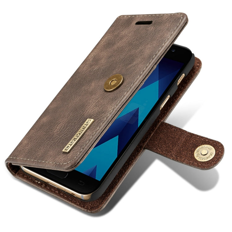 DG.MING for Galaxy A3 (2017) / A320 Crazy Horse Texture Horizontal Flip Detachable Magnetic Protective Case with Holder & Card Slots & Wallet