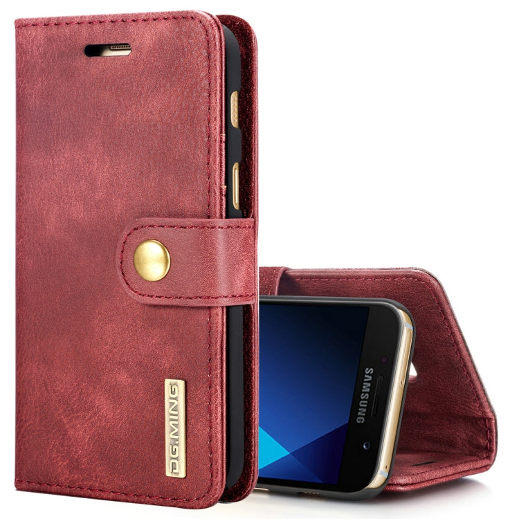 DG.MING for Galaxy A3 (2017) / A320 Crazy Horse Texture Horizontal Flip Detachable Magnetic Protective Case with Holder & Card Slots & Wallet