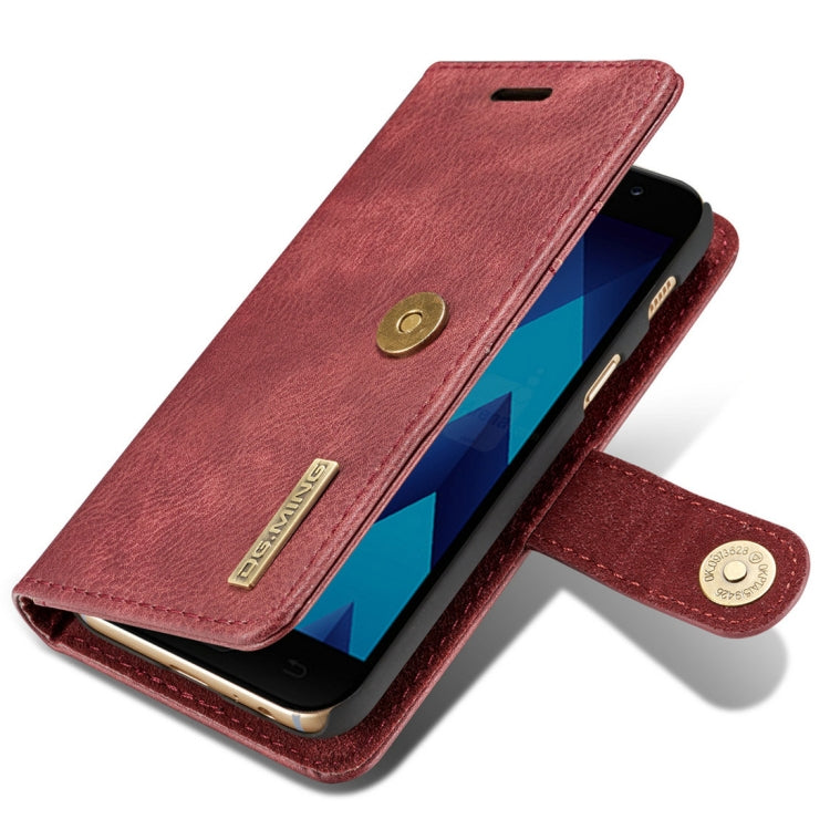 DG.MING for Galaxy A3 (2017) / A320 Crazy Horse Texture Horizontal Flip Detachable Magnetic Protective Case with Holder & Card Slots & Wallet