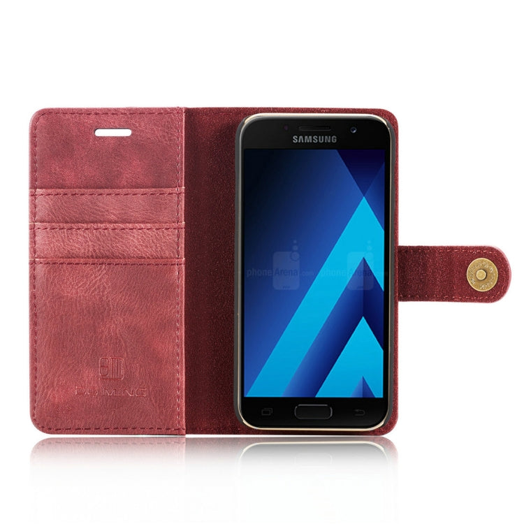 DG.MING for Galaxy A3 (2017) / A320 Crazy Horse Texture Horizontal Flip Detachable Magnetic Protective Case with Holder & Card Slots & Wallet