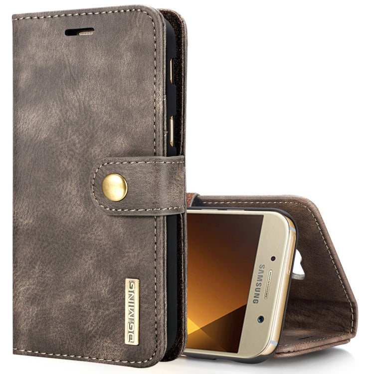 DG.MING for Galaxy A5 (2017) / A520 Crazy Horse Texture Horizontal Flip Detachable Magnetic Protective Case with Holder & Card Slots & Wallet