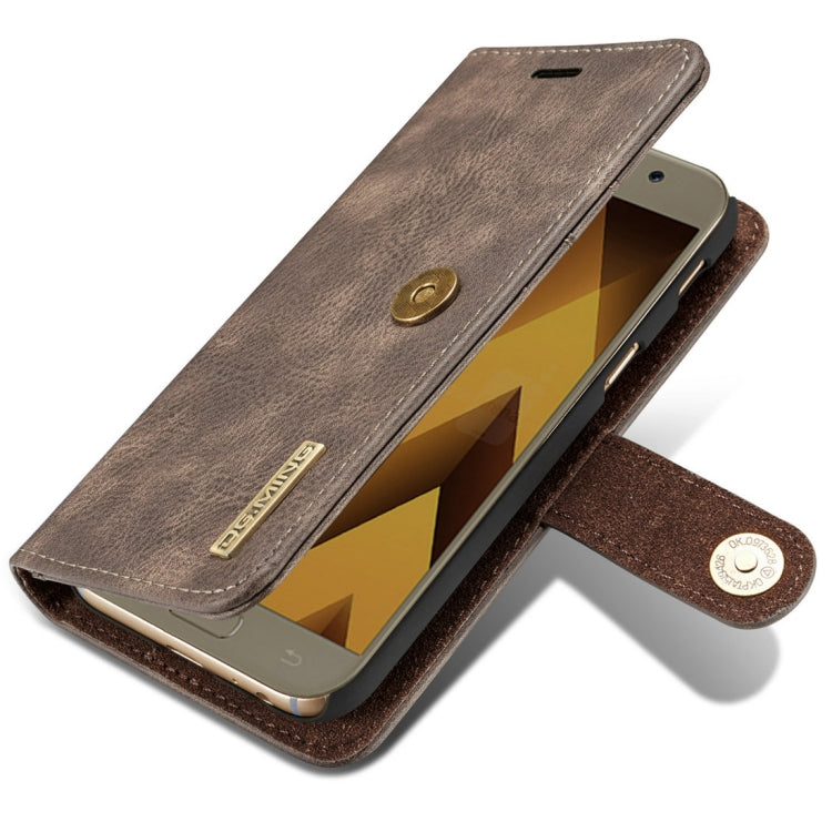 DG.MING for Galaxy A5 (2017) / A520 Crazy Horse Texture Horizontal Flip Detachable Magnetic Protective Case with Holder & Card Slots & Wallet