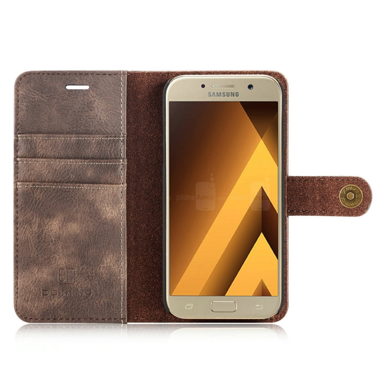 DG.MING for Galaxy A5 (2017) / A520 Crazy Horse Texture Horizontal Flip Detachable Magnetic Protective Case with Holder & Card Slots & Wallet