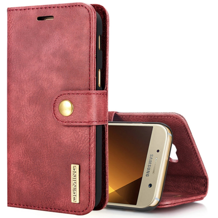DG.MING for Galaxy A5 (2017) / A520 Crazy Horse Texture Horizontal Flip Detachable Magnetic Protective Case with Holder & Card Slots & Wallet