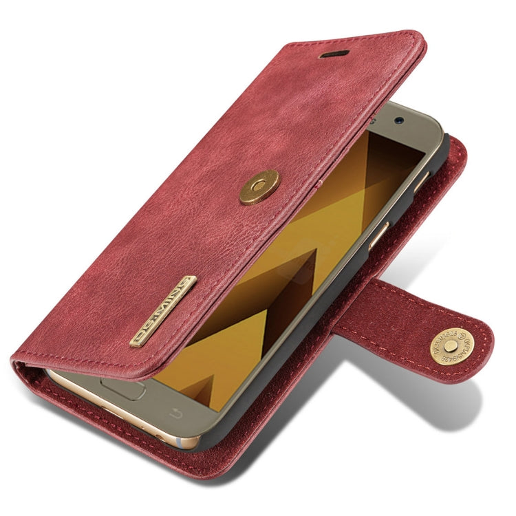 DG.MING for Galaxy A5 (2017) / A520 Crazy Horse Texture Horizontal Flip Detachable Magnetic Protective Case with Holder & Card Slots & Wallet