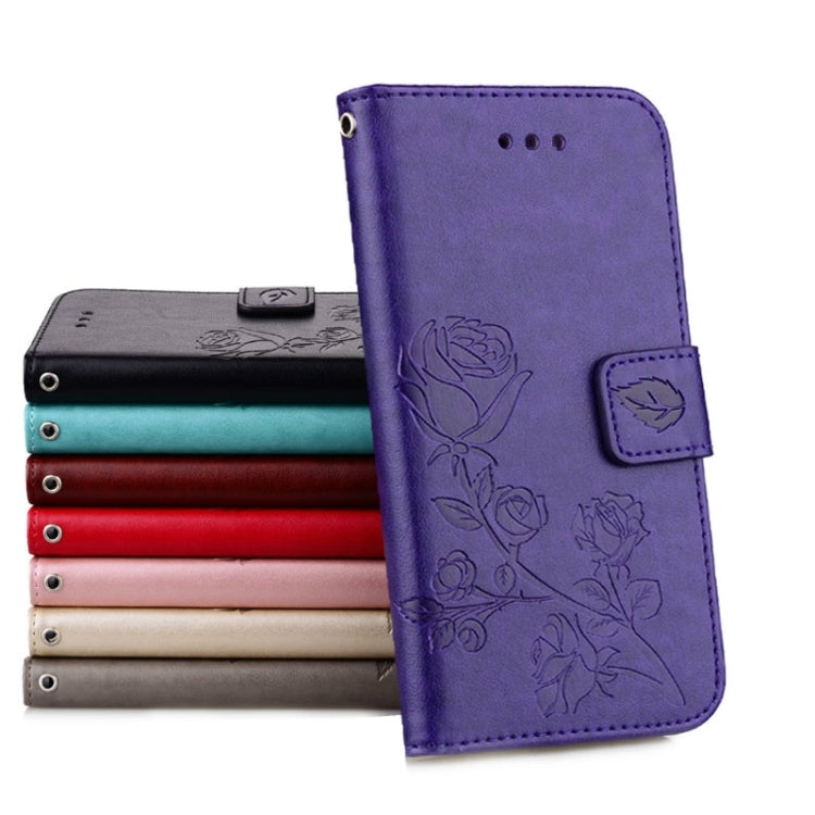 For Galaxy J5 (2016) / J510 Roses Pressed Flowers Pattern Flip Leather Case with Holder & Card Slots & Wallet