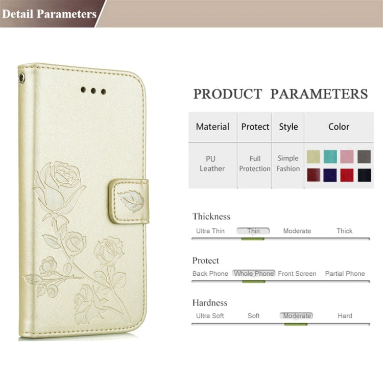 For Galaxy J5 (2016) / J510 Roses Pressed Flowers Pattern Flip Leather Case with Holder & Card Slots & Wallet