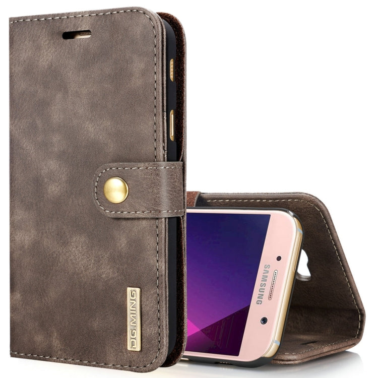 DG.MING for Galaxy A7 (2017) / A720 Crazy Horse Texture Horizontal Flip Detachable Magnetic Protective Case with Holder & Card Slots & Wallet