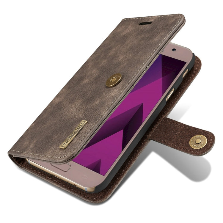 DG.MING for Galaxy A7 (2017) / A720 Crazy Horse Texture Horizontal Flip Detachable Magnetic Protective Case with Holder & Card Slots & Wallet